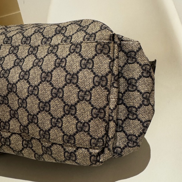 Authentic GUCCI GG Plus Monogram Supreme Messenger Bag - Navy/Grey - Picture 6 of 13